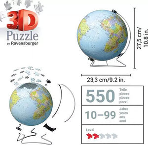 3D Globe Jigsaw Puzzle - Ravensburger (540 Piece)