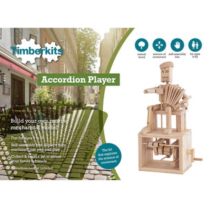 Accordion Player Mechanical Model Craft Kit - Timberkits