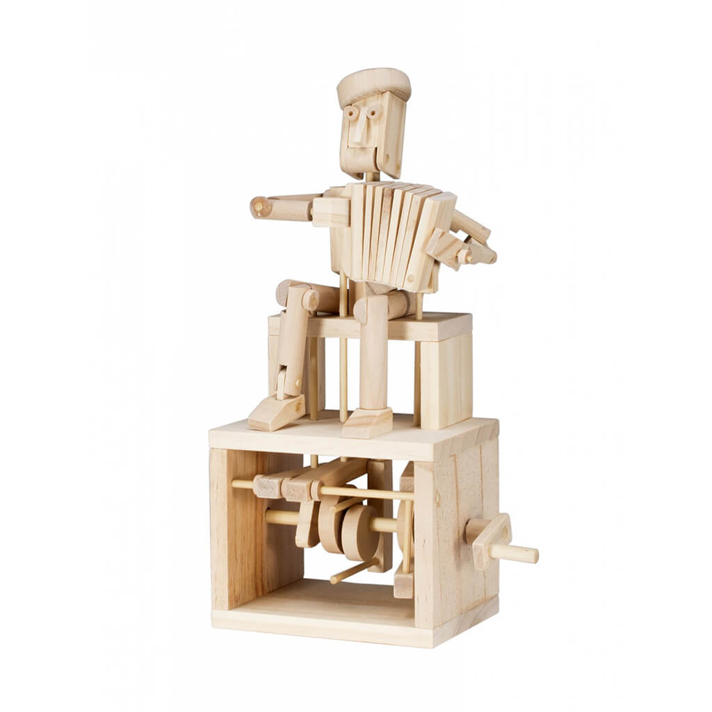 Accordion Player Mechanical Model Craft Kit - Timberkits