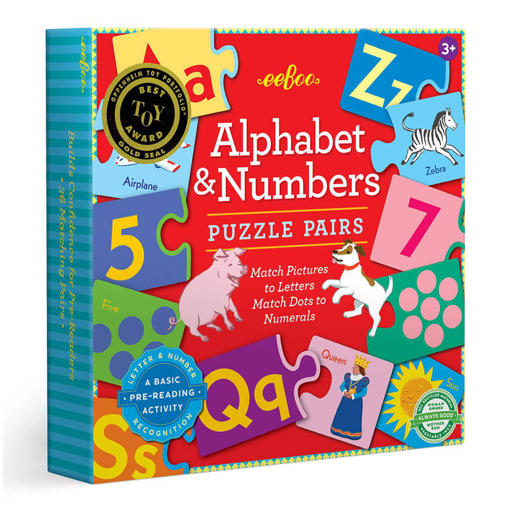 Alphabet & Numbers: Puzzle Pairs - eeBoo