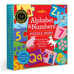 Alphabet & Numbers: Puzzle Pairs - eeBoo