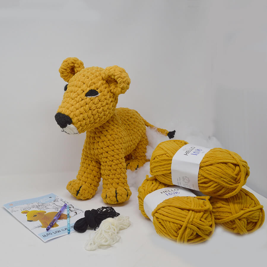 Ludo Lion Cub Crochet Kit - Knitty Critters