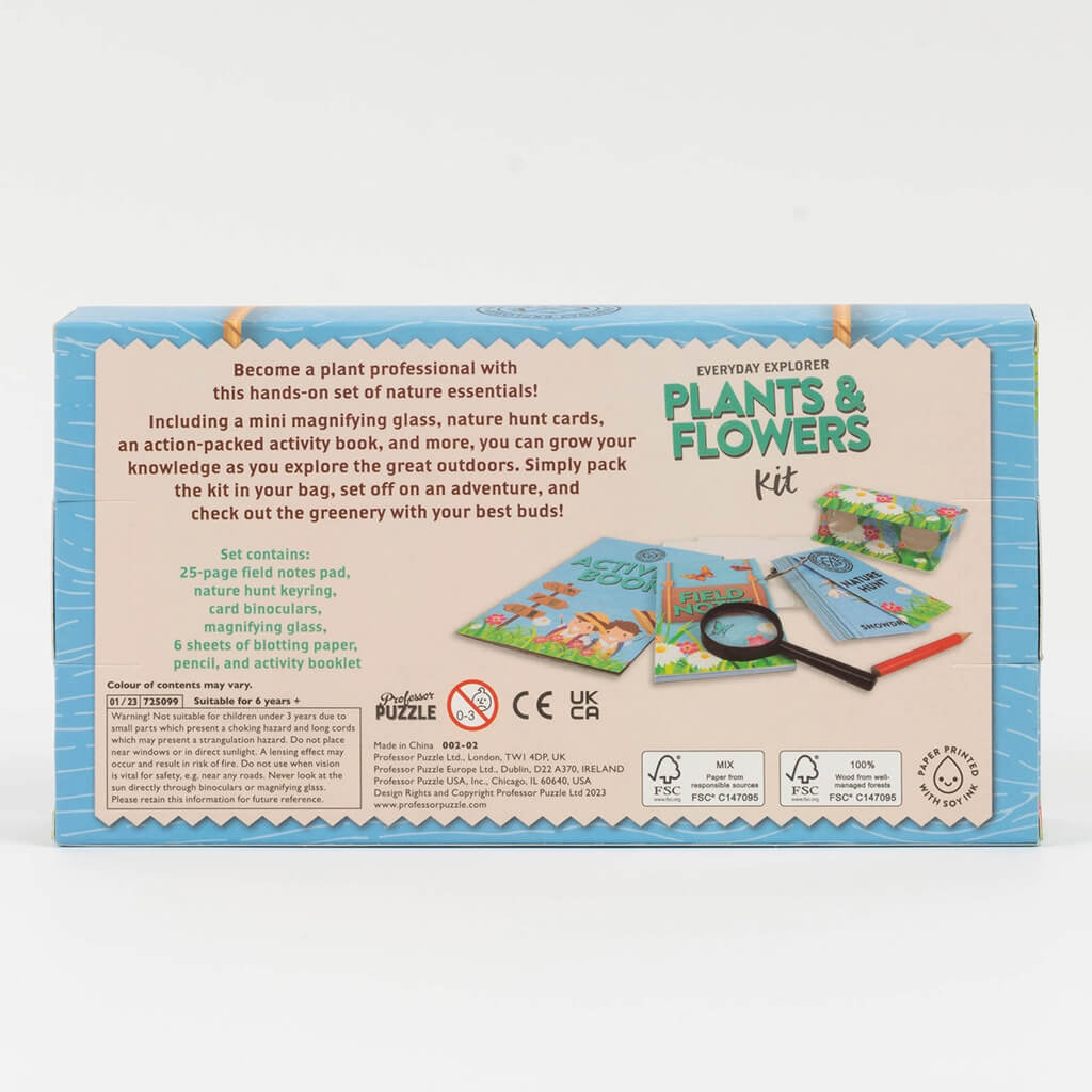 Everyday Explorer Kit with Magnifying Glass: Plants and Flowers - Professor Puzzle