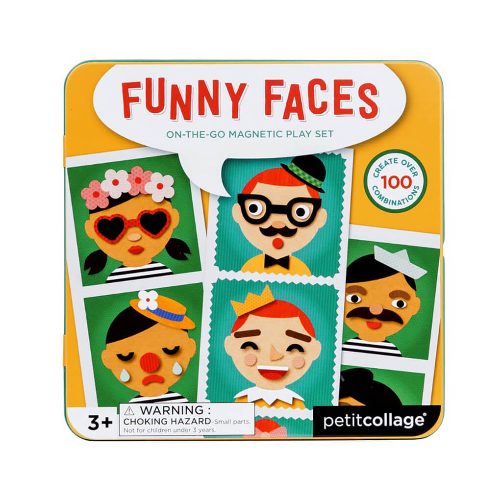 Funny Faces On-The-Go Magnetic Play Set - Petit Collage