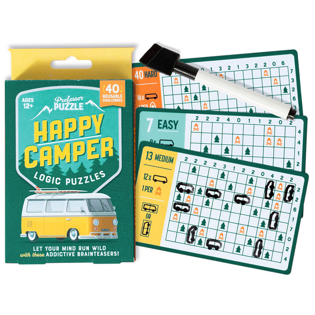 Happy Camper Logic Puzzle Cards - Professor Puzzle