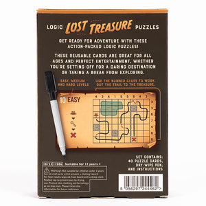 Lost Treasure Logic Puzzle Cards - Professor Puzzle