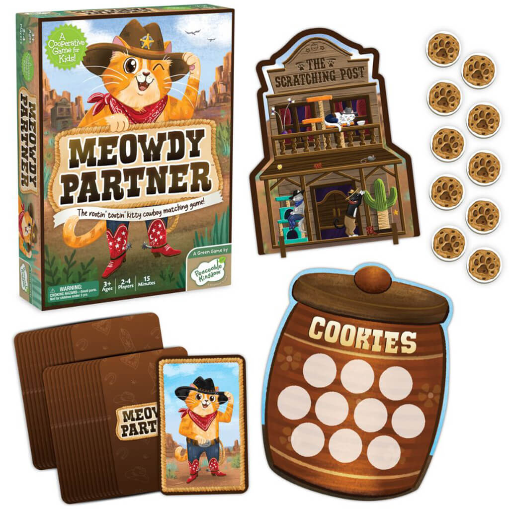 Meowdy Partner Cooperative Board Game - Peaceable Kingdom