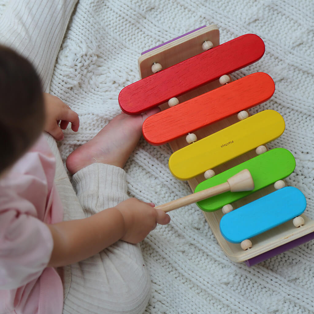 Oval Xylophone Wooden Toy Steam Rocket Fun Educational Toys Games