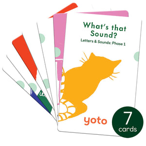 Phonics: Letters and Sounds Phase 1: Cards for Yoto Player / Mini (7 Cards)