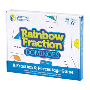 Rainbow Fraction Dominoes: A Fraction & Percentage Game - Learning Resources