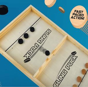 Sling Puck: 2-Player Action / Wooden Hockey Game