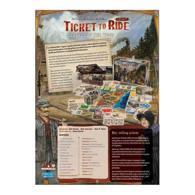 Ticket To Ride: Legends of the West Legacy Board Game - Days Of Wonder ...