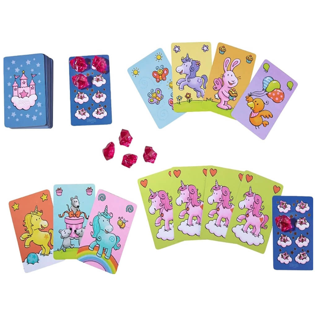 Unicorn Glitterluck Quartets Mini Game-In-A-Tin - Haba