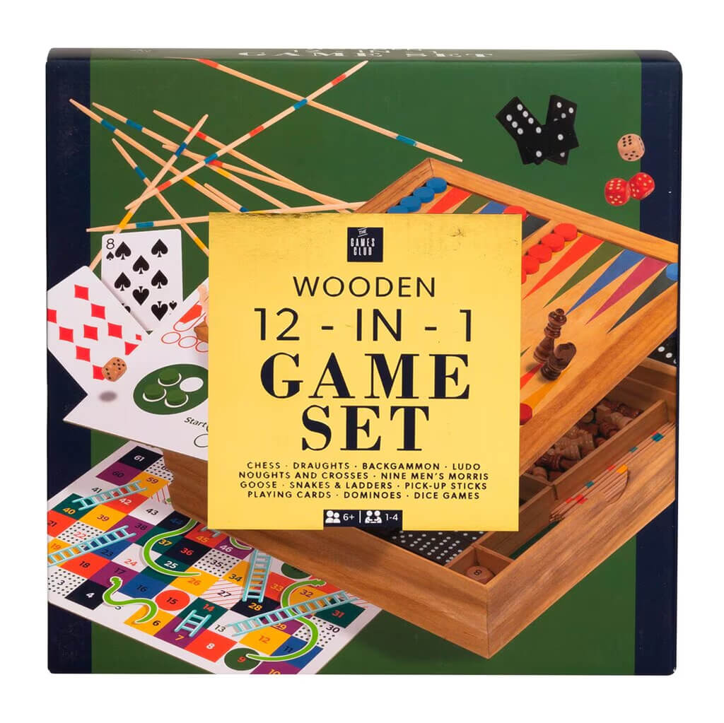 Wooden Game Set 12-in-1 