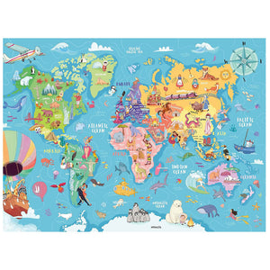 Map of the World XXL 100 Piece Jigsaw Puzzle - Ravensburger