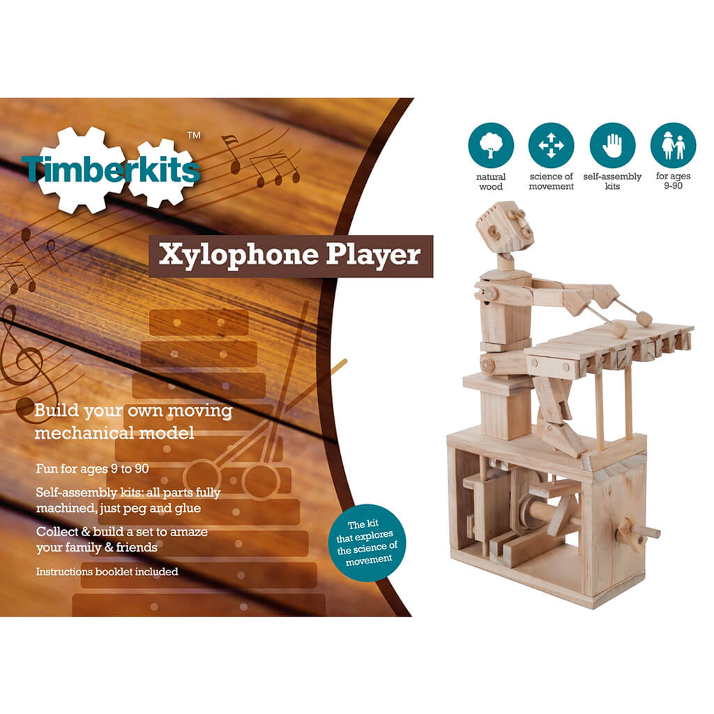 Xylophone Player Mechanical Model Craft Kit - Timberkits