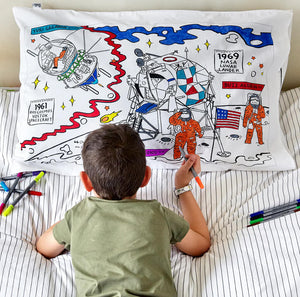 Space Explorer Colour-In Pillowcase And Pens - eatsleepdoodle