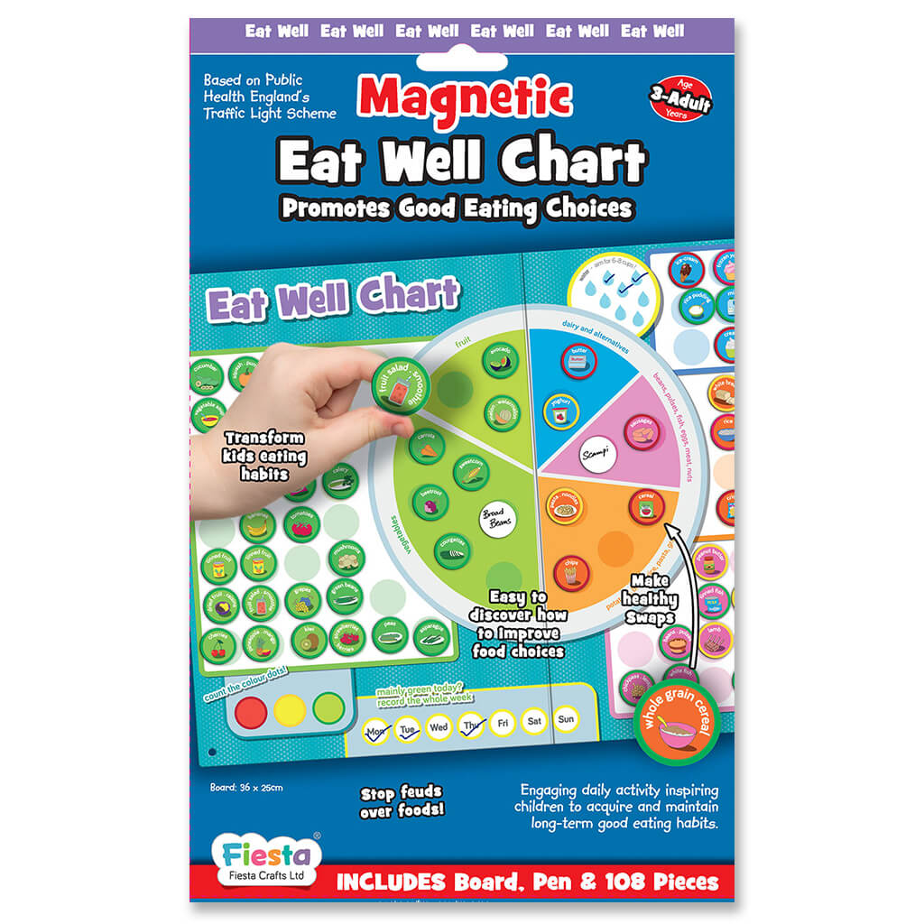 Magnetic Eat Well Chart - Fiesta Crafts - Steam Rocket