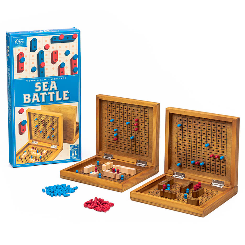 Wooden Sea Battle Game - Professor Puzzle - Steam Rocket