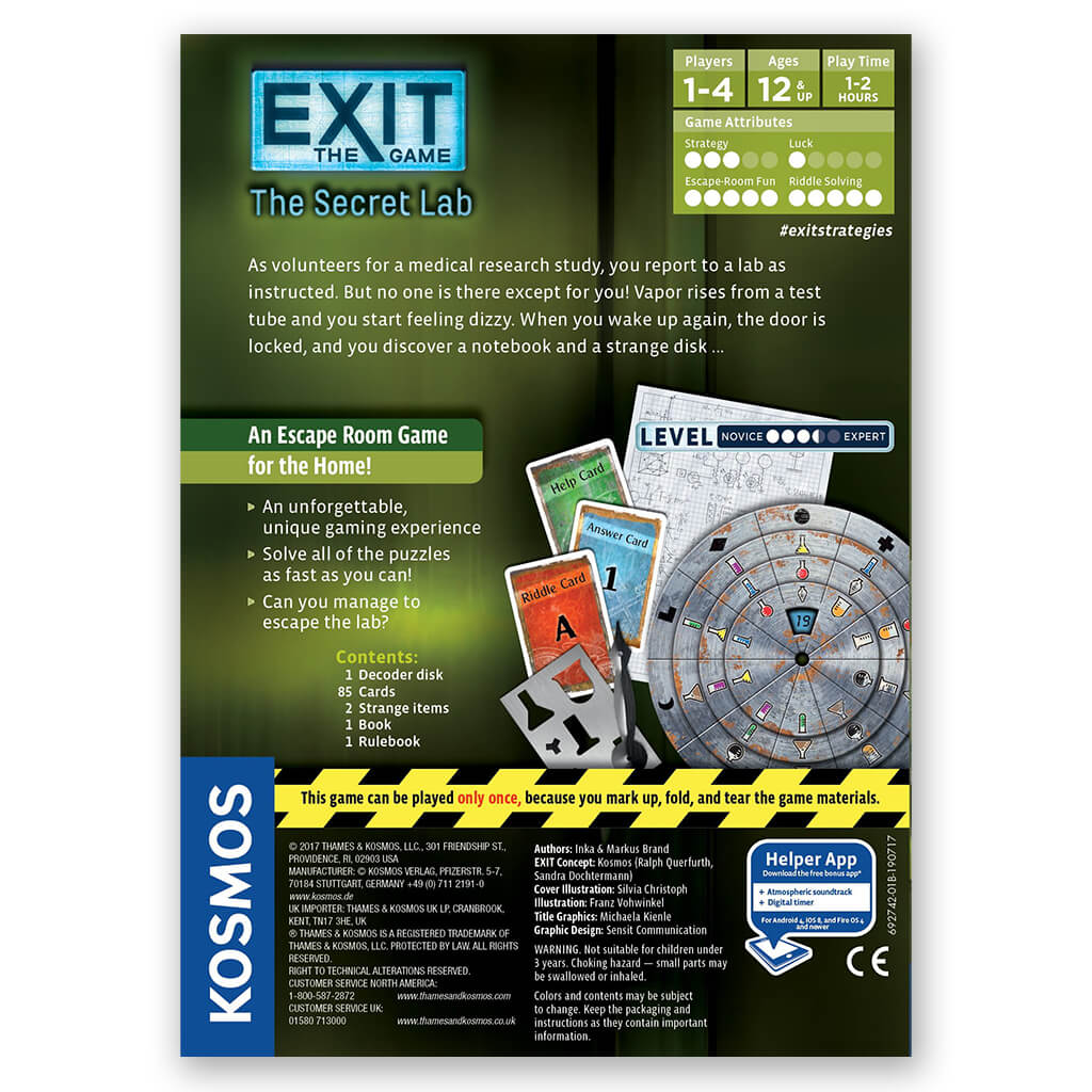 Exit: The Secret Lab - Escape Room At Home - Kosmos - Steam Rocket