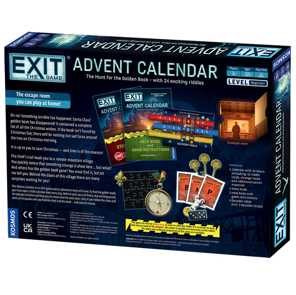 Exit Advent Calendar The Hunt for the Golden Book Kosmos Steam Rocket