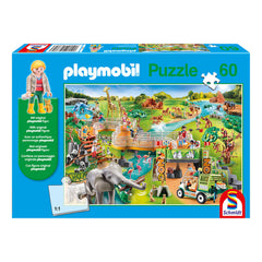 Puzzle 60 Pièces Au zoo PLAYMOBIL avec figurine